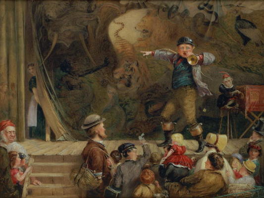 The Travelling Menagerie, 1872 (w/c) od Frederick Piercy