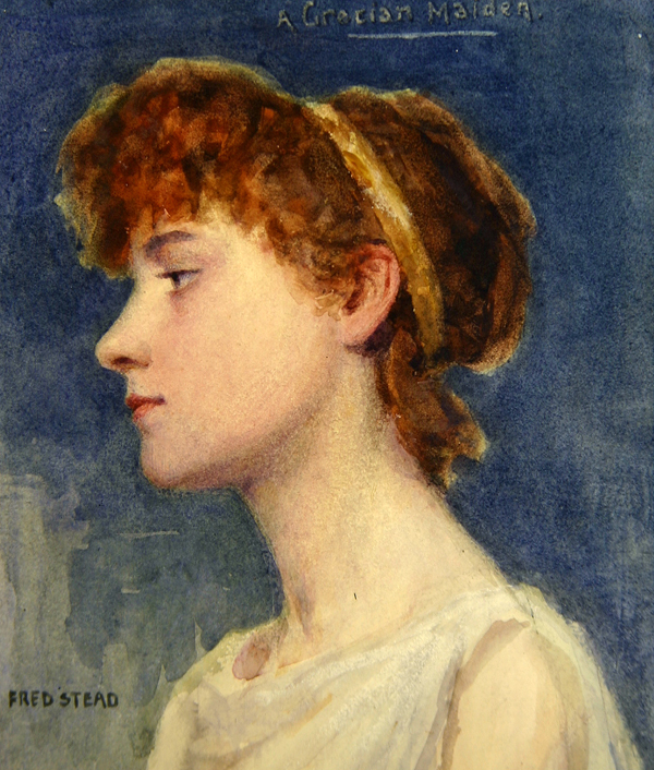A Grecian Maiden, c.1890 (w/c on paper)  od Frederick Stead