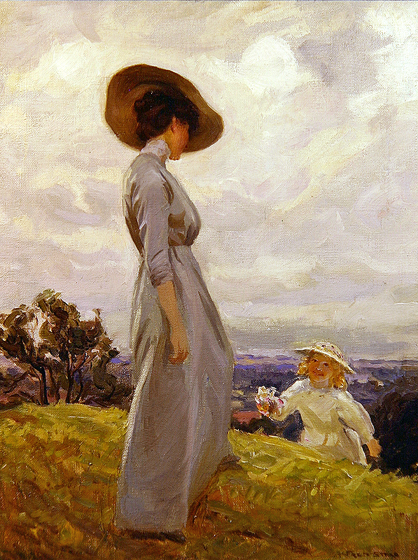 Climbing up the Hillside (oil on canvas)  od Frederick Stead