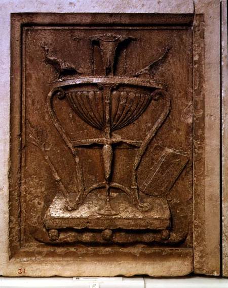 Plaque depicting symbols of glory and prestige od Frederico (Fiori) Barocci