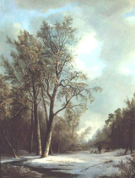 Winter Scene od Frederik Marianus Kruseman