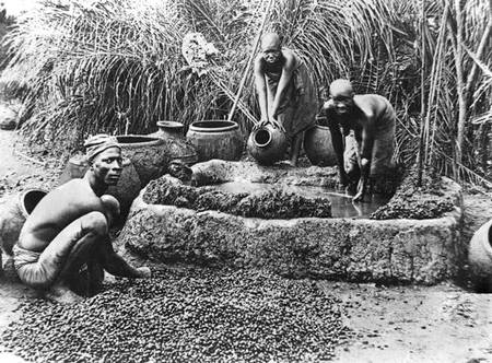Making palm oil in Dahomey od French  Photographer