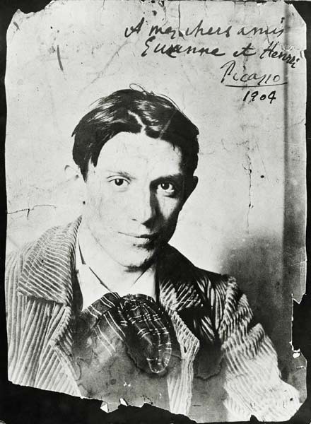 Pablo Picasso (1881-1973), 1904 (b/w photo) od French Photographer, (20th century)
