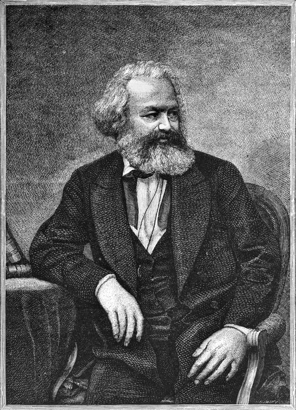 Portrait of Karl Marx (1818-83) 1857 od French School