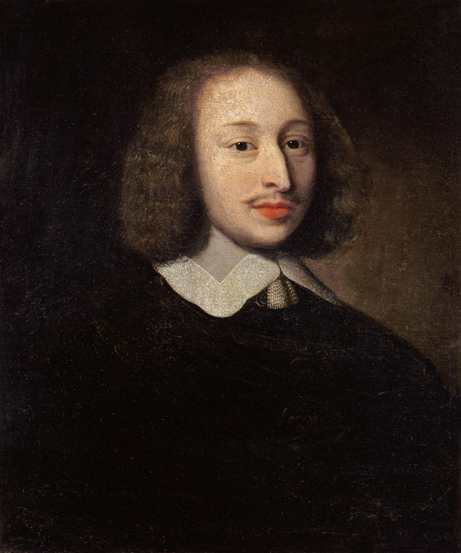 Portrait of Blaise Pascal (1623-62) od French School