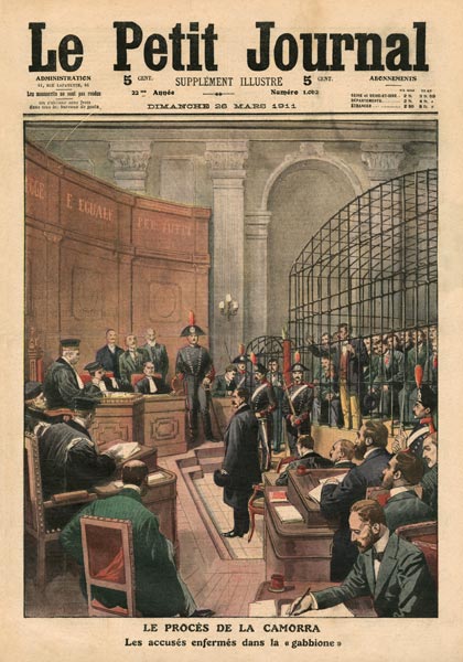 Trial of the Camorra, illustration from ''Le Petit Journal'', supplement illustre, 26th March 1911 od French School