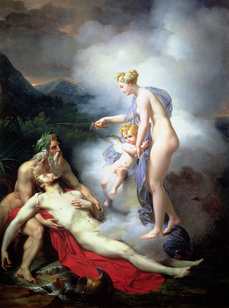 Venus heals Adonis od French School