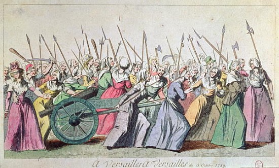 A Versailles, A Versailles'' March of the Women on Versailles, Paris, 5th October 1789 (see 127501 & od French School