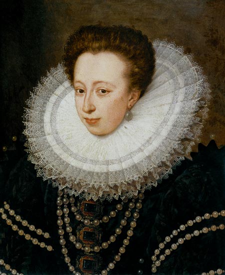 Portrait of Christine of Lorraine (panel) od French School