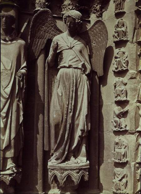 The Angel with a Smile, jamb figure from the west portal od French School