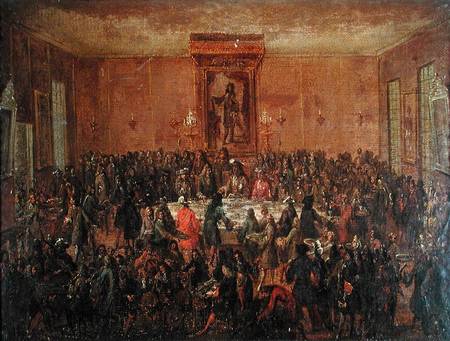 Banquet Given in Honour of Louis XIV (1638-1715) by the Corps Municipal at the Hotel-de-Ville od French School