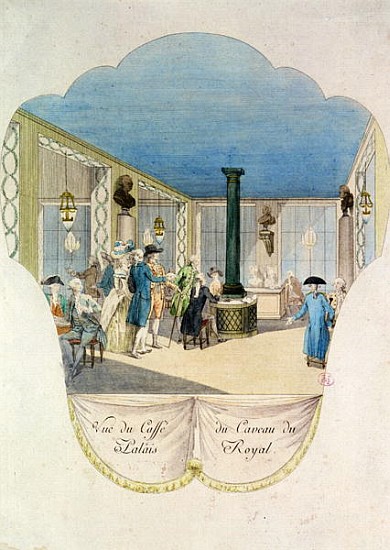 Cafe in the cellar of the Palais-Royal od French School