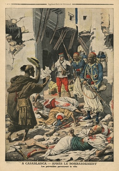 Casablanca after the bombing, illustration from ''Le Petit Journal'', supplement illustre, 25th Augu od French School