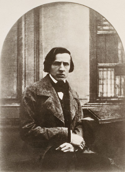 Frederic Chopin (1810-49) engraved from a daguerrotype od French School
