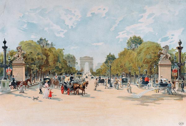 The Avenue des Champs-Elysees od French School