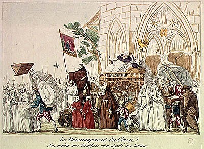 Clergy Leaving the Church after the Sale of Church Property od French School