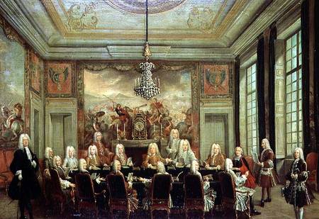 The Council of Regency for the Minority of Louis XV (1710-74) od French School