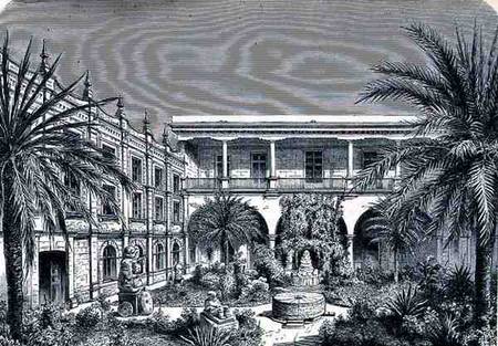 The Court of the Mexico Museum, from 'The Ancient Cities of the New World', by Claude-Joseph-Desire od French School