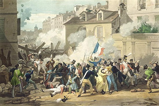Defence of a Barricade, 29th July 1830 od French School