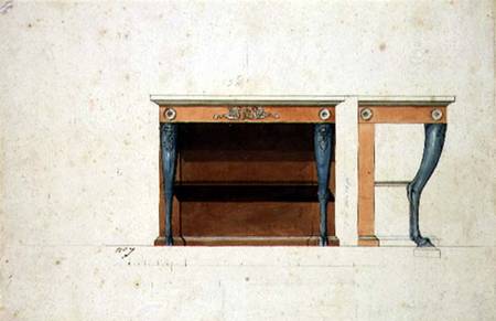 Design for a Directoire console table od French School