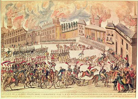Entry of the French Army Commanded Emperor Napoleon into Moscow, 14th September 1812 od French School