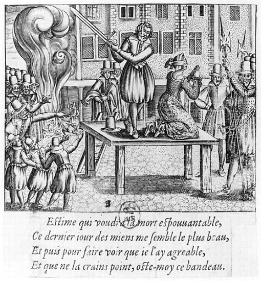 Execution of Leonora Galigai (1571-1617) on 8th July 1617 od French School