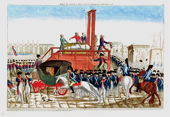 Execution of Louis XVI (1754-93) 21st January 1793 (see also 14664) od French School
