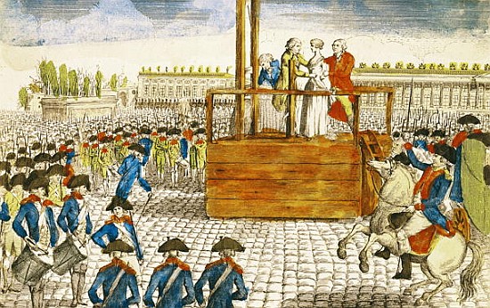 Execution of Marie-Antoinette (1755-93) in the Place de la Revolution, 16th October 1793 od French School