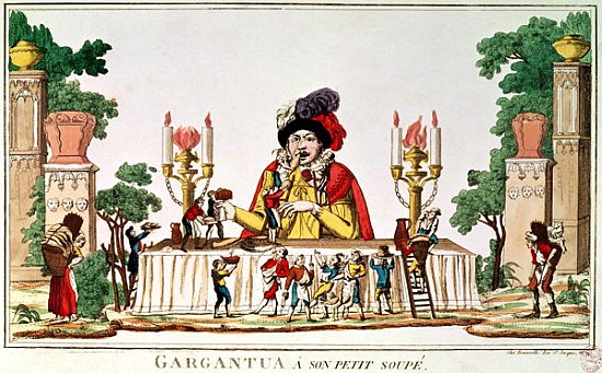 Gargantua at his Little Supper, c.1800 od French School