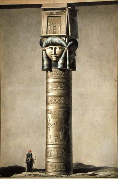 A Hathor headed pillar at Dendarah od French School