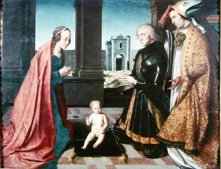 The Infant Christ Adored by a Knight od French School
