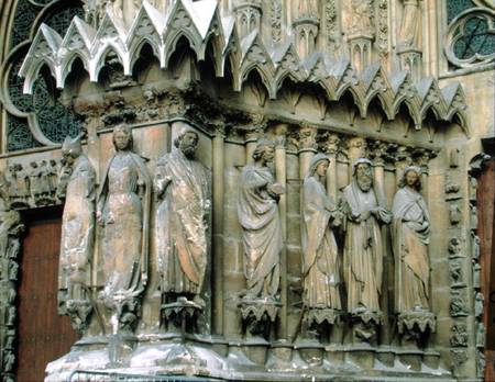 Jamb figures from the left hand side of the central portal, west facade od French School