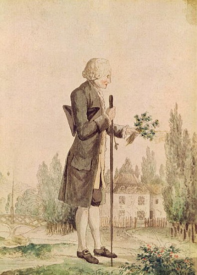 Jean-Jacques Rousseau (1712-78) Gathering Herbs at Ermenonville od French School