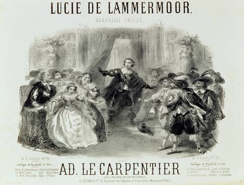 'Lucia de Lamermoor' the opera by Domenico G M Donizetti (1797-1848) od French School