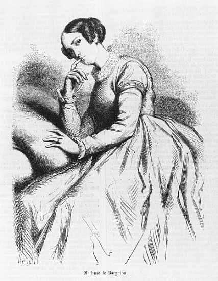 Madame de Bargeton, illustration from ''Les Illusions perdues'' Honore de Balzac od French School
