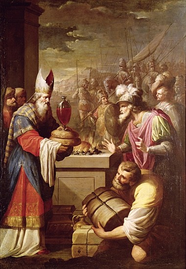 Melchizedek Offering Bread and Wine od French School