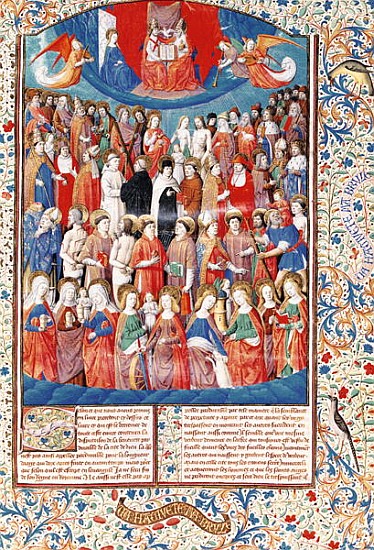 Ms 246 f.406r Paradise, from ''De Civitate Dei'' by St. Augustine of Hippo (354-430) od French School
