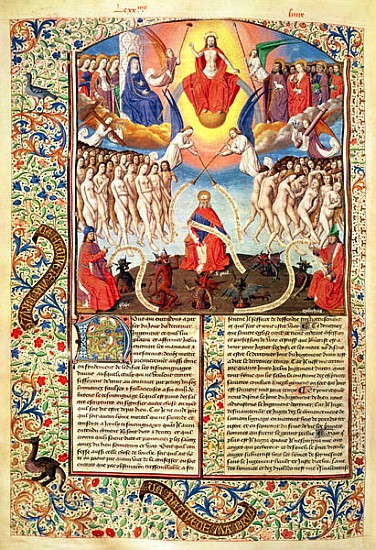 Ms 246 fol.371v The Last Judgement, from ''De Civitate Dei'' by St. Augustine of Hippo (354-430) od French School