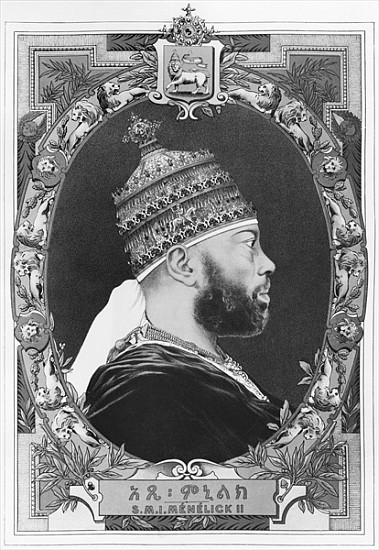 Negus of Ethiopia, Menelik II (1844-1913) od French School