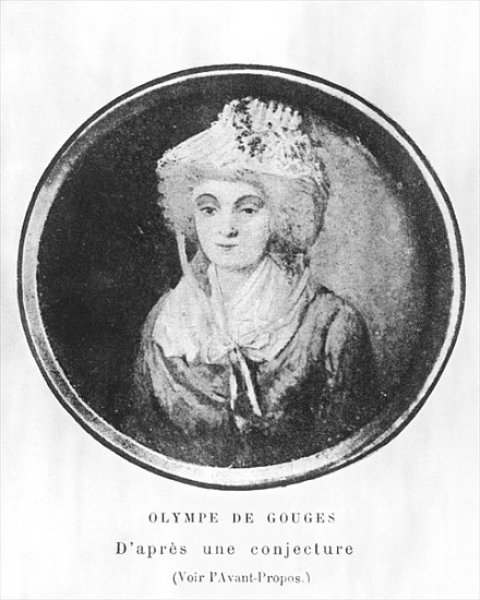 Olympia of Gouges (1743-93) od French School