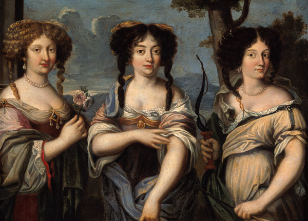 Portrait of the Three Nieces of Cardinal Mazarin od French School