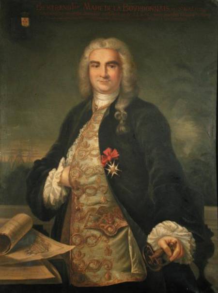 Portrait of Bertrand-Francois Mahe de la Bourdonnais (1699-1753) od French School