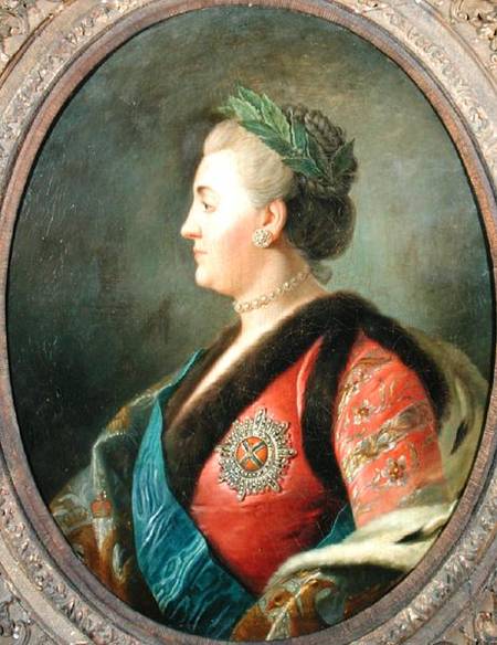 Portrait of Catherine II (1729-1796) of Russia od French School