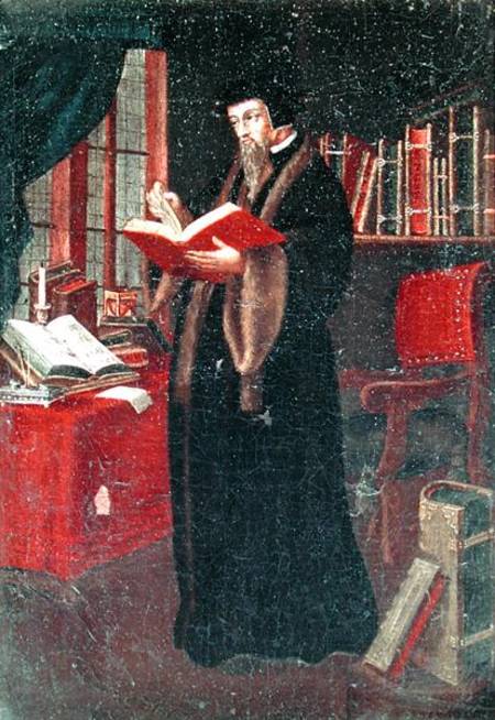 Portrait of John Calvin (1509-64), French theologian and reformer od French School