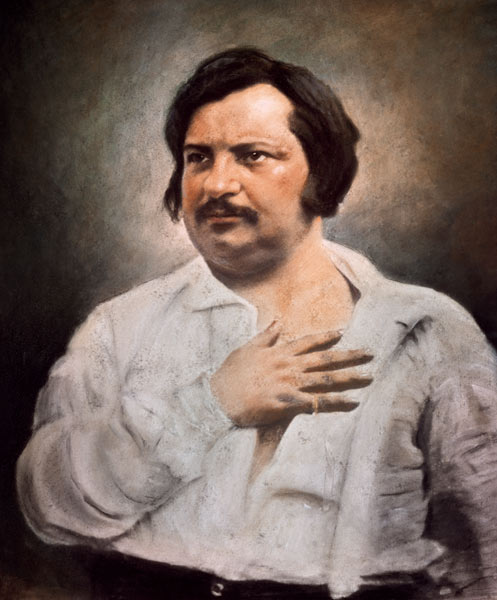 Portrait of Honore de Balzac (1799-1850) after a daguerreotype od French School