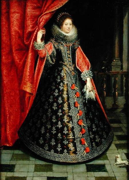 Portrait presumed to be Henrietta Maria of France (1609-69) od French School