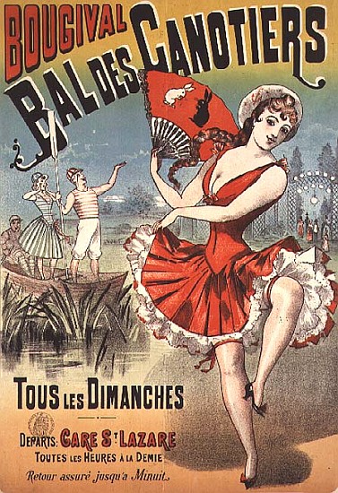 Poster for the ''Bal des Canotiers, Bougival'' od French School