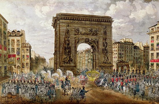 Procession of Pope Pius VII (1742-1823) in Paris, 28th November 1804 od French School
