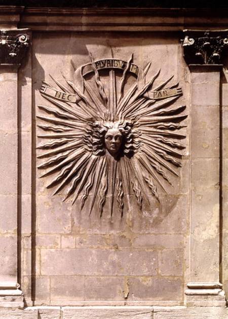 Relief of the sun from the facade od French School