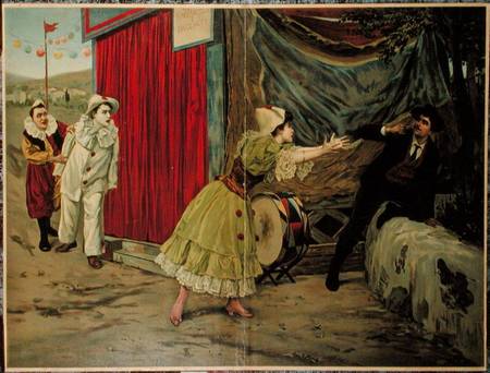 Scene from the opera 'Pagliacci' by Ruggiero Leoncavallo (1857-1919) od French School